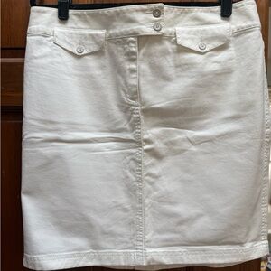 Elegant White Denim Skirt